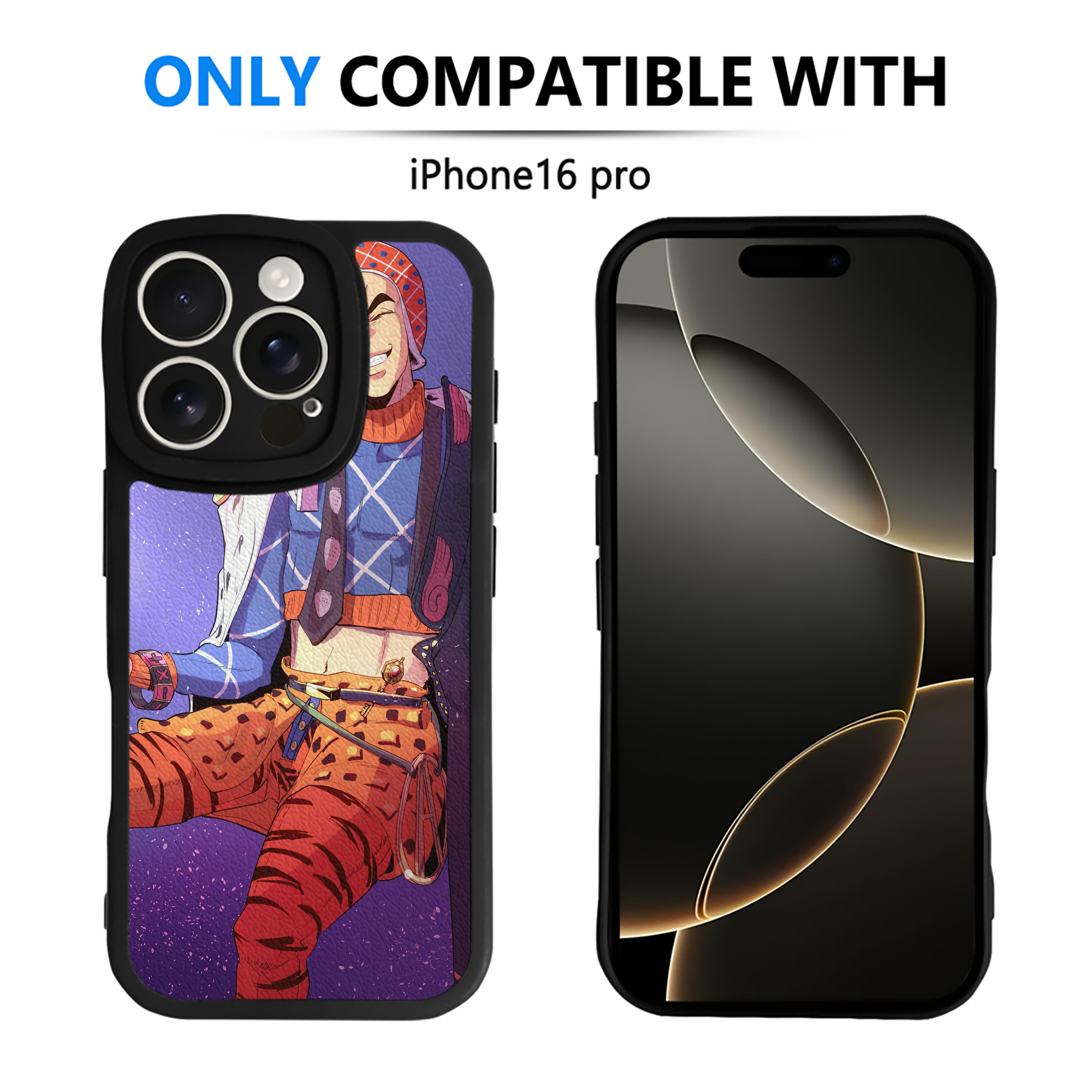 （画像用） ジョジョの奇妙な冒険 JoJo's Bizarre Adventure 【iPhone 16シリーズ対応】シリコンスマホケース（レザー調） 材質：シリコン